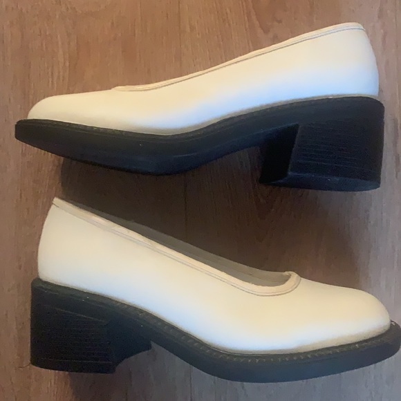 Vintage white chunky heels size 6 - Picture 2 of 12